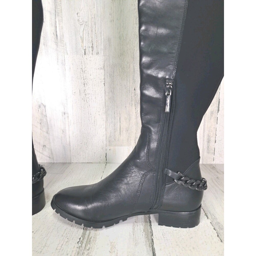 Karl Lagerfeld Paris Shay Over-The-Knee Boots Womens Black Size 7M Dark Romantic - Picture 3 of 16